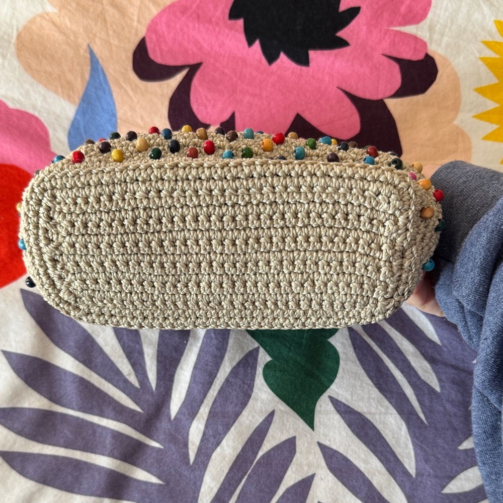 The Sak Beige Crochet Bag with Colorful Beads - Picture 3 of 9
